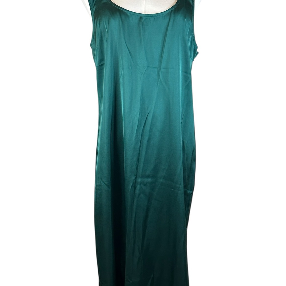Abercrombie & Fitch Emerald Green Satin Slip Dress Size M Petite NWT. - Picture 2 of 10